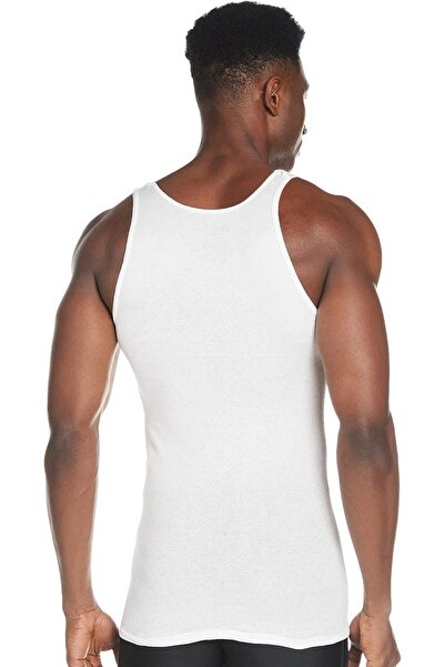 HANES Men's Ribbed Moisture-Wicking Cotton Tank Undershirts, Pack of 6