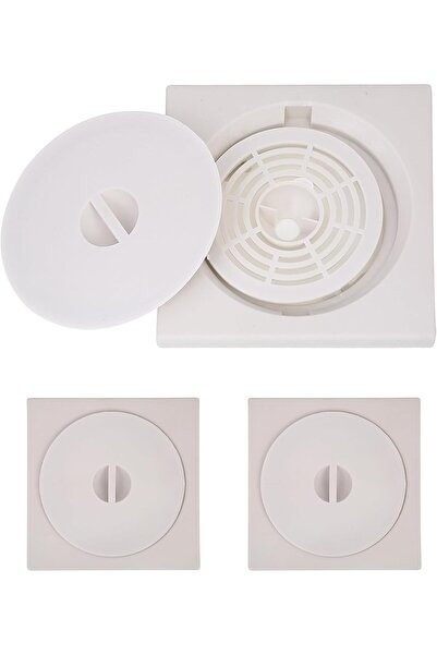 genernic مجموعة تصريف أرضية بلاستيكية من 3 قطع من BMP Tools - غطاء مربع 15 × ...