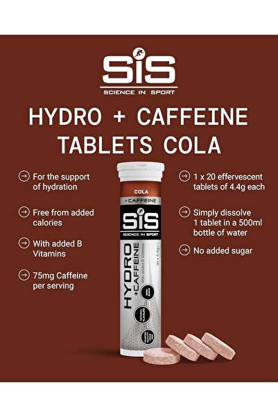 Science in Sport SiS GO Hydro Cola & Caffeine Tablets - 20 Tablets