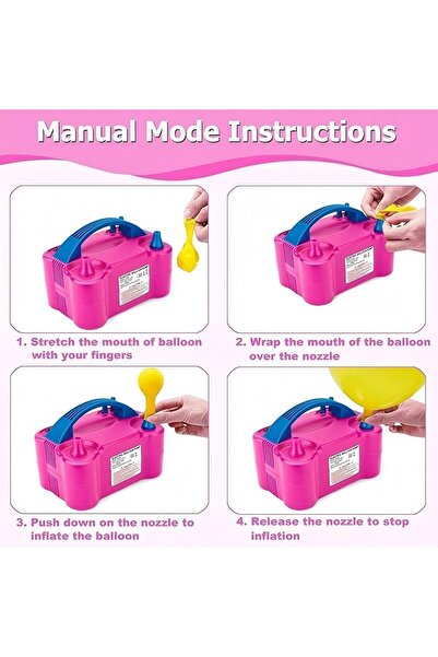 Generic Portable Electric Balloon Pump with Dual Nozzles, Model 73005