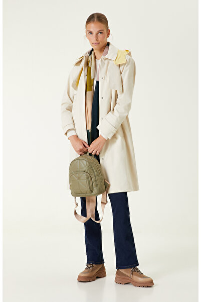 Network Taş Rengi Kapüşonlu Trençkot