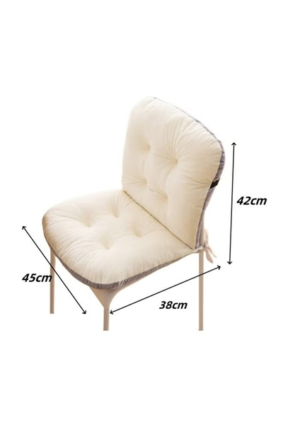 Generic Chair Cushion Memory Foam Seat Cushion with Straps Single Seat Cushion Suitable for Back Relaxation