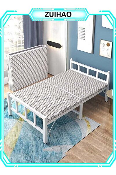 ZUIHAO Folding Bed with Mattress Portable Foldable Bed No Assembly Required Bed 188 .5x 90 x41cm