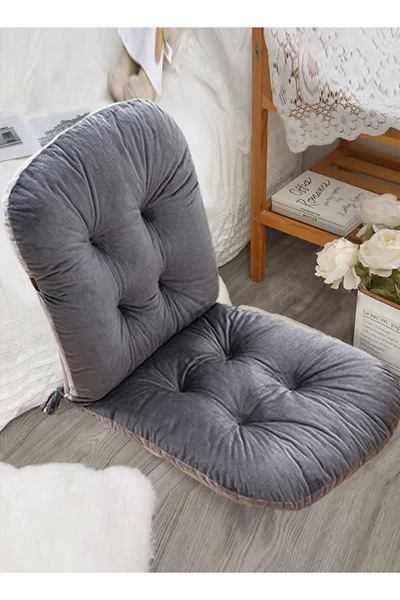 Generic Chair Cushion Memory Foam Seat Cushion with Straps Single Seat Cushion Suitable for Back Relaxation