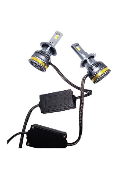 lumixauto Set de 2 becuri auto H4 LED A8, 200W, 15000 lumeni, alb rece 6000K