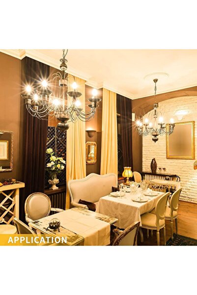 ELECDON LED E14 C7 Candle Bulb 0.5W, Amber Vintage Edison, 2200K Warm White, 5-Pack, Non-Dimmable