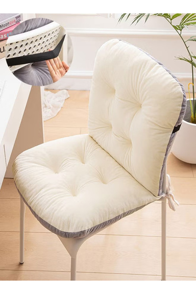 Generic Chair Cushion Memory Foam Seat Cushion with Straps Single Seat Cushion Suitable for Back Relaxation