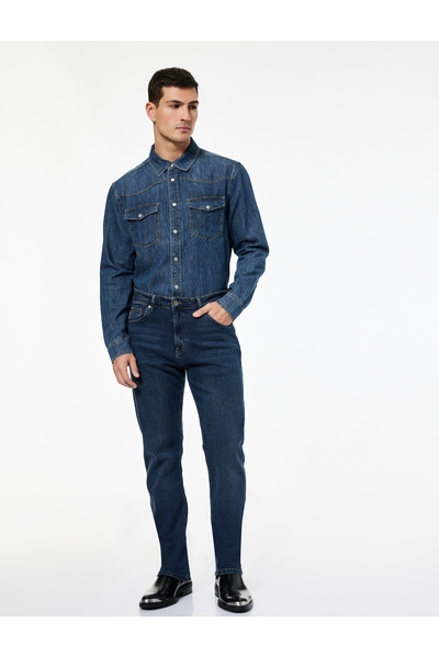 Koton Blugi cu talie normală cu 5 buzunare slim fit - Brad Jean
