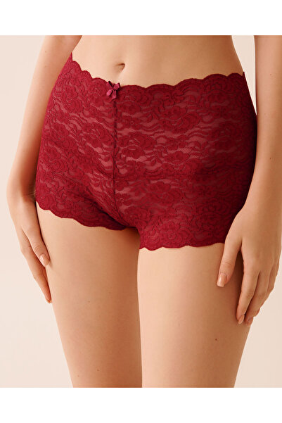 La Vie en Rose سروال داخلي دانتيل بخصر عالٍ