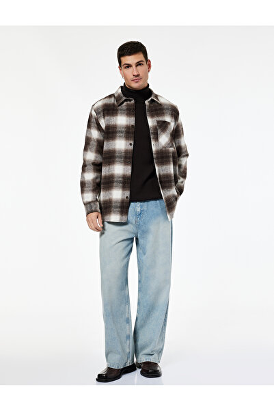 Koton Regular Fit Pocket Detailed Long Sleeve Classic Collar Lumberjack Shirt