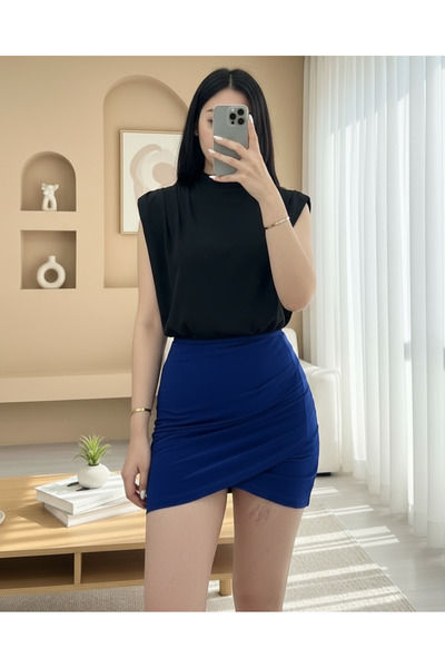 MİYALORA Kol Rahat Form Bluz Sandy Shoulder Pad Lı Sıfır