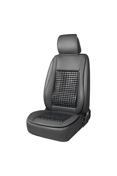 AMIO Husa scaun auto cu bile de masaj, suport lombar si tetiera, dimensiuni 147 x 68 cm, culoare Negru