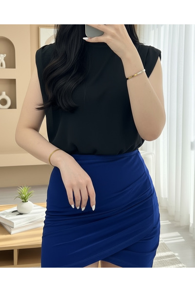 MİYALORA Kol Rahat Form Bluz Sandy Shoulder Pad Lı Sıfır