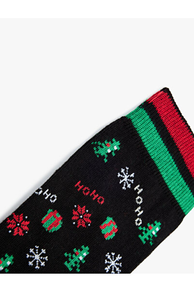 Koton Cotton Christmas Themed Towel Socks