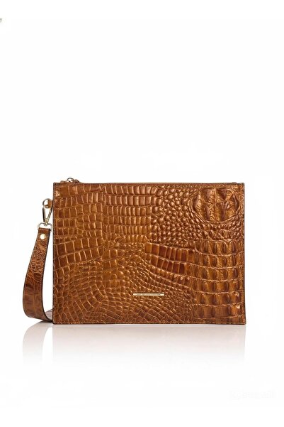 Sun collections Hakiki Deri iPad Clutch Çanta