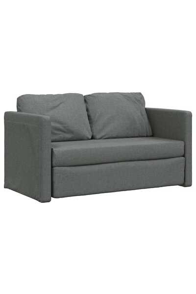 vidaxl Floor Sofa Bed 2-in-1 Dark Grey 112x174x55 cm Fabric