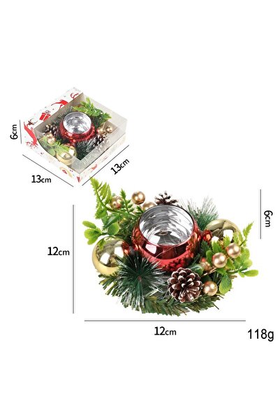 OEM Christmas Candle Holder, Flippy, 2 Cone Christmas Tree Globe Model, Garland Candlestick