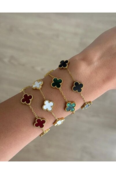 GUNESTAKI Özel Seri Bileklik Gold Parlak Karışık Modeller 4lü Fırsat Çelik Bileklik Seti