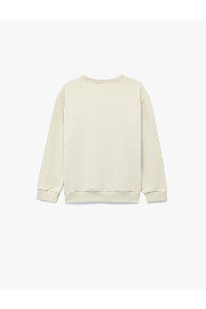 Koton Суичър с дълги ръкави и деколте с принт на динозаври