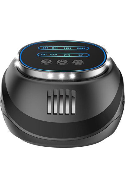 Wenosda Συσκευή απώθησης παρασίτων 360 με υπερήχους και LED, 300 m, 4 λειτουργίες, μαύρο