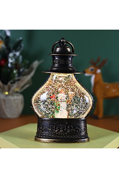OEM Christmas Lantern Decoration, Crystal Globe with Snowflakes, Snowman Model,