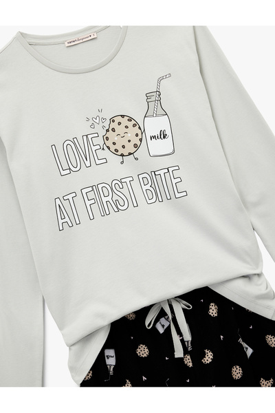 Koton Cotton Printed Pajama Set