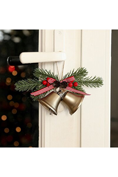 OEM Christmas Decoration for Fir Tree, model 2 Christmas Bells with Fir Branch, Decora