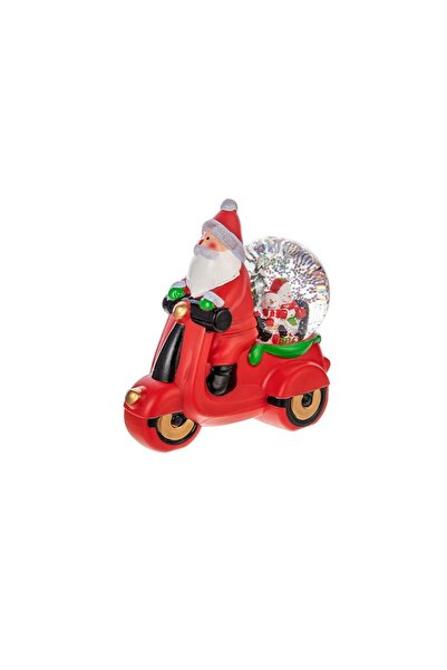 OEM Christmas Decoration, Motorcycle Type, Globe 10 cm, Santa Claus Figurine, 3 Modes, Musical Function,