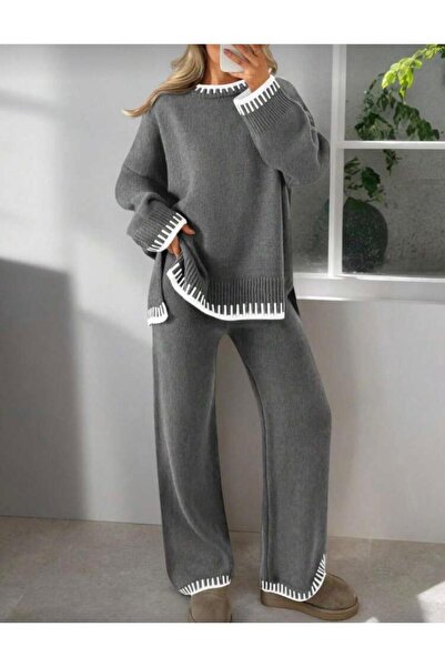 TOFAN TRİKO SET OVERSIZE MARO TRICOTAT