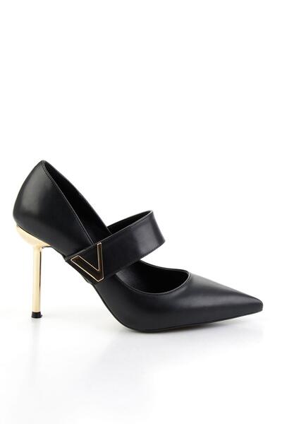 Bambi Siyah Kadın Klasik Topuklu Ayakkabı K01209510509