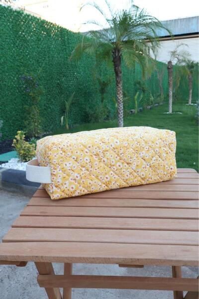 estrella paris Papatya XL Size Bag Travel Case for Dy-Son Airwrap and All Hair Styler Tools Yellow Square