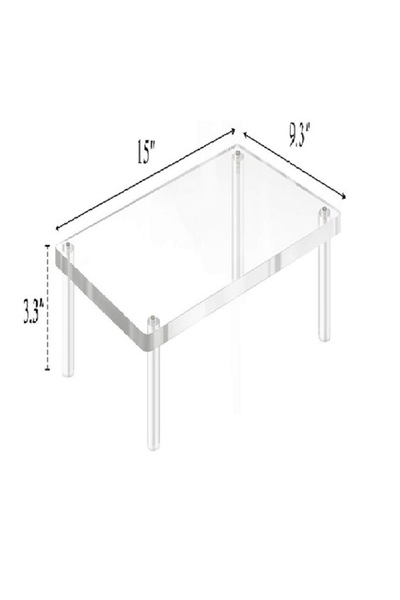 Slasa Acrylic Monitor Stand Riser (15x9.3 inch) Clear Ergonomic Desktop Organizer