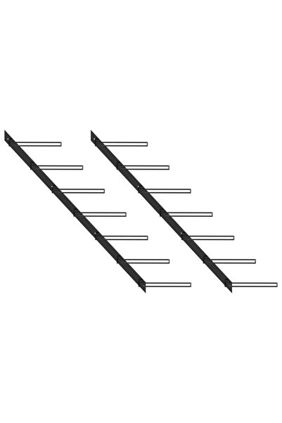 vidaxl Wall-mounted Wine Racks for 14 Bottles 2 pcs Black Metal