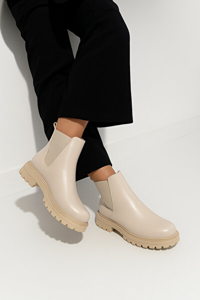 Trendlov Üçgen Lastikli Kalın Taban Postal Bot