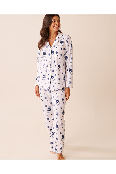 La Vie en Rose طقم بيجامات مايكروبولار بطبعة الدب القطبي