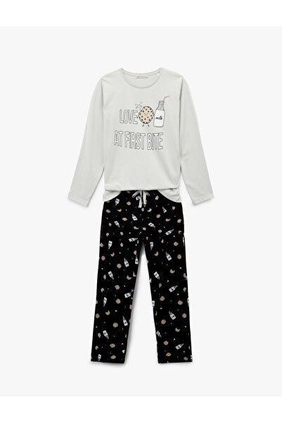 Koton Cotton Printed Pajama Set