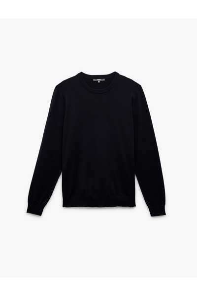 Koton Μακρυμάνικο Πλεκτό Πουλόβερ με λαιμόκοψη