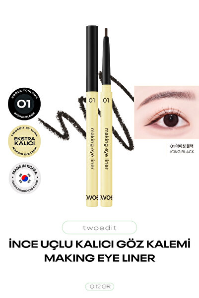 twoedit İnce Uçlu Ekstra Kalıcı Göz Kalemi by Luna Making Eye Liner