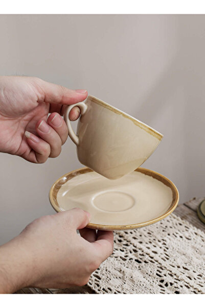 Shuer Ceramic coffee cup, Latte coffee cup，Cappuccino coffee cup，Cup and Saucer 220ml