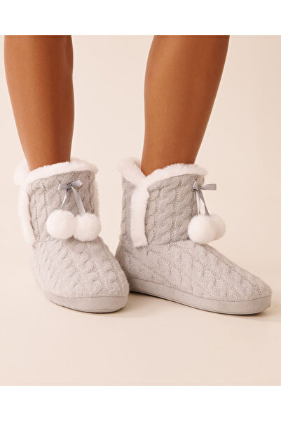 La Vie en Rose نعال بوت محبوكة من بومبوم