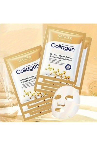 SADOER Collagen anti-wrinkle mask, brightens and moisturizes, 10 sheets