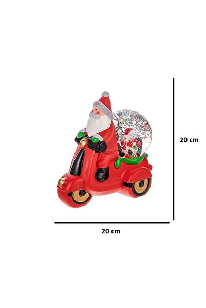OEM Christmas Decoration, Motorcycle Type, Globe 10 cm, Santa Claus Figurine, 3 Modes, Musical Function,