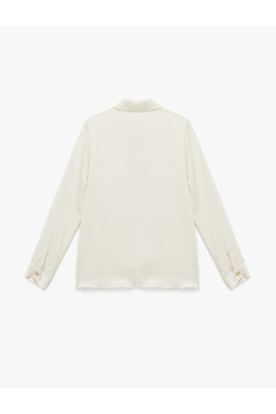 Koton Long Sleeve Buttoned Classic Collar Satin Shirt
