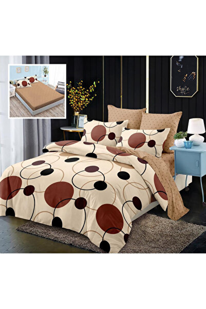 Pucioasa Double Bed Linen Set (6-piece) - Finet Cotton, Two-sided Design (ST-48)