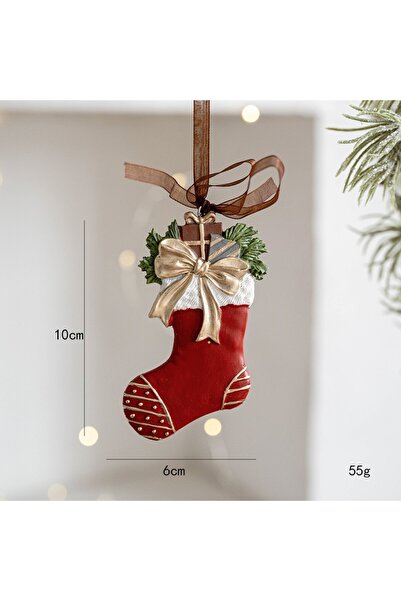 OEM Christmas Decoration, Flippy, for Tree, Sock Model, 10 x 6 cm, Resin, Multicolor