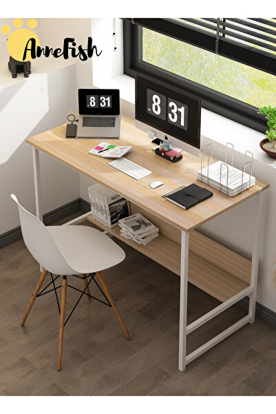 AnneFish 120*60*72cm Computer Desk Home Office Writing Study Desk Modern Simple Style Laptop Table