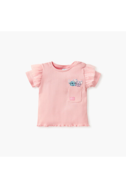 Disney Stitch and Angel Applique T-shirt and Tutu Skirt Set
