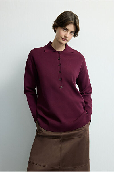 Love My Body Moda Tutkusu Düğmeli Triko Kazak