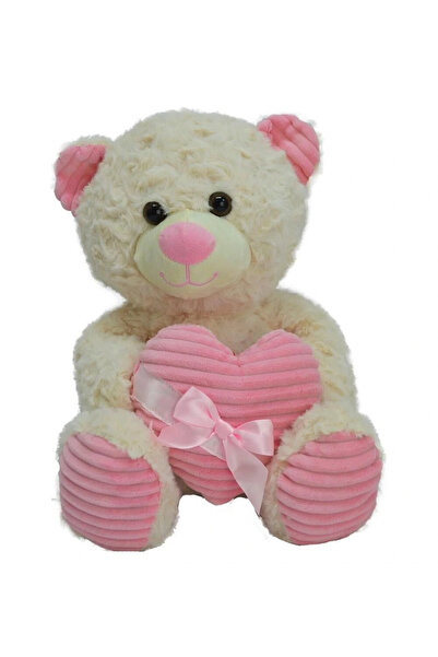 Adoil 62915 35 cm Heart with a Ribbon Plush Bear -Hly