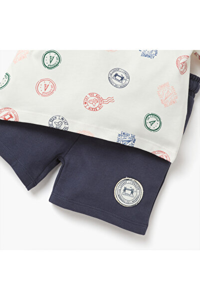 Lee Cooper Graphic Print T-shirt and Shorts Set